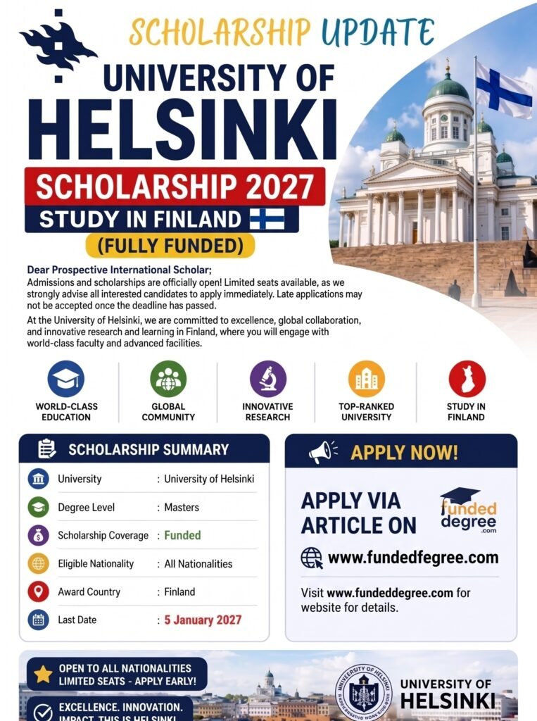 University of Helsinki Scholarship Finland 2027 2 University of Helsinki Scholarship Finland 2027