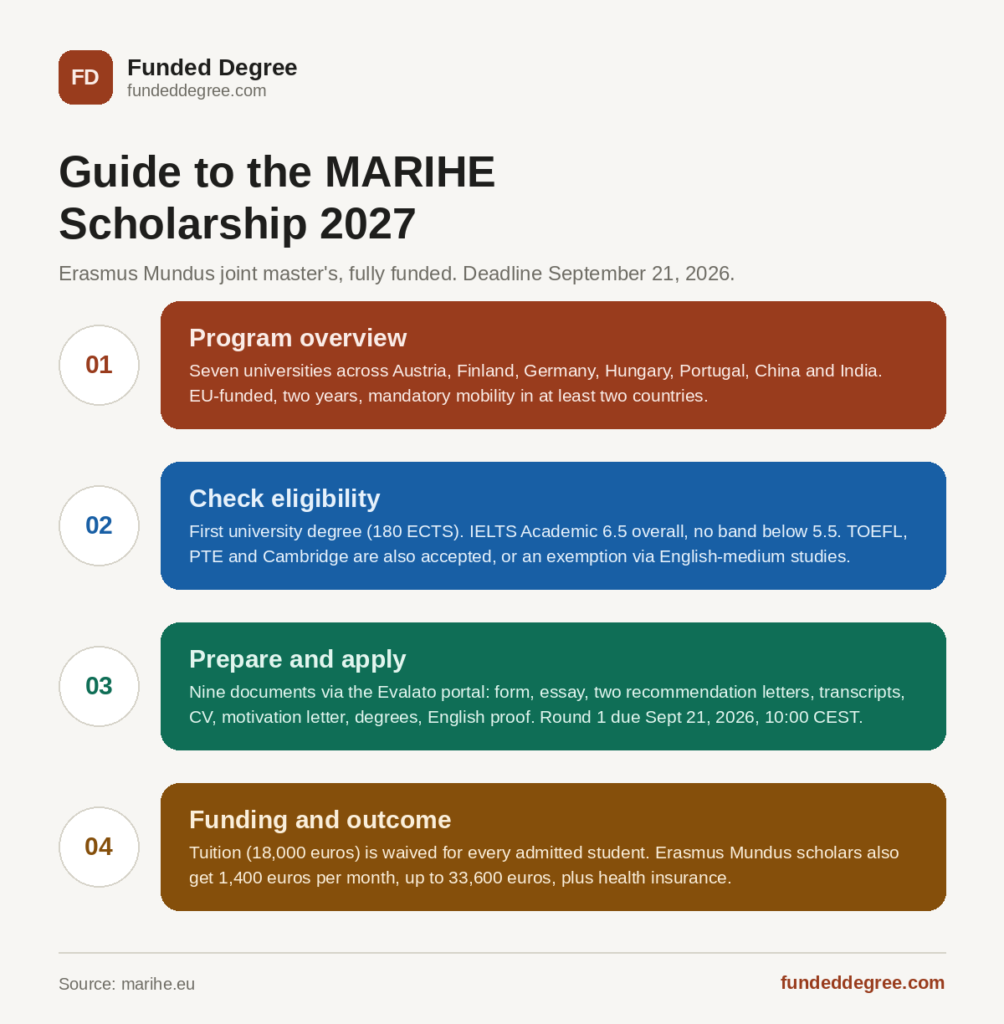 MARIHE Erasmus Mundus Scholarship 2027 — fully funded master's in higher education research
