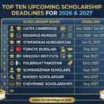 Upcoming Scholarship Deadlines 2027 chart